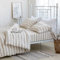 100% French Flax Linen Bedding Wholesale Oeko-tex Standard 100 Nature Linen Duvet Cover Set king Stone Washed Bedding Set