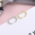 Luxury Cz Zircon Earring Zirconia Moon Earrings