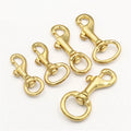 10mm 20mm Solid Brass Trigger Swivel Eye Snap Accessories Leather Craft Bag Strap Belt Hook Clasp Pet Dog Leash Clip Keychain