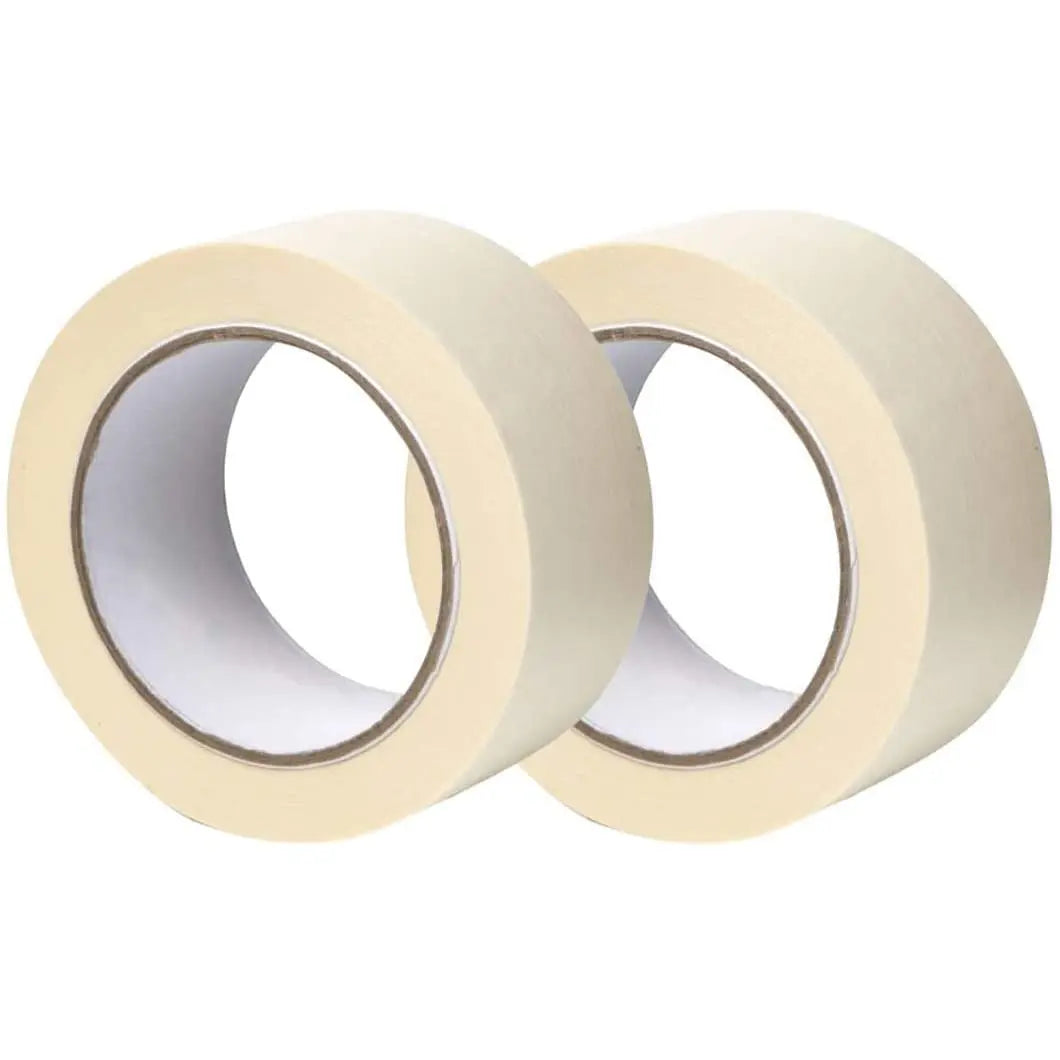 Wholesale Acrylic Crepe Paper High Viscosity Pre Taped Masking Adhesive Tape in White/Yellow/Black for Car Spray Paint