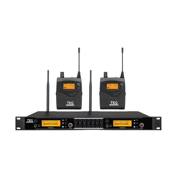 BK-5103 in Ear Monitor System 2 Channel 2 Bodypack Monitoring with in Earphone Wireless Best in Ear Monitors for Singers