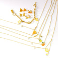 18k Gold Plated Stainless Steel Accessories Women Earring Necklace Jewellery