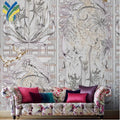 Customized Modern Design Waterproof 3D Big Flower Black Floral Wall Paper Decoration Murals Wallpaper