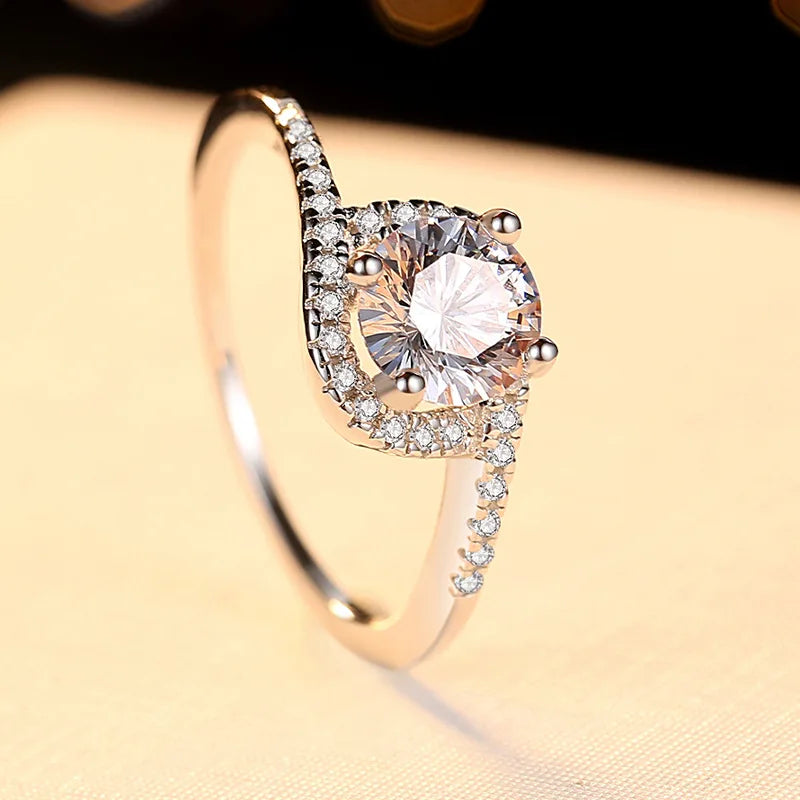 Wholesale Price GRA Moissanite Round Moissanite VVS Moissanite Round Diamond Ring