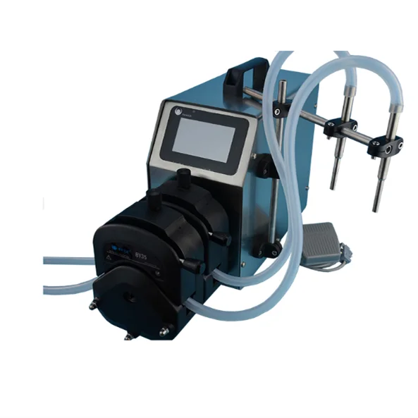 LANDTO Touch Screen  Intelligent High Precision 2 Heads Peristaltic Pump Filling Machine Dispenser
