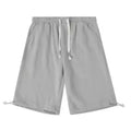 Mens Custom Print 100% Cotton Elastic Waist Gym Shorts Breathable Sport Casual Training