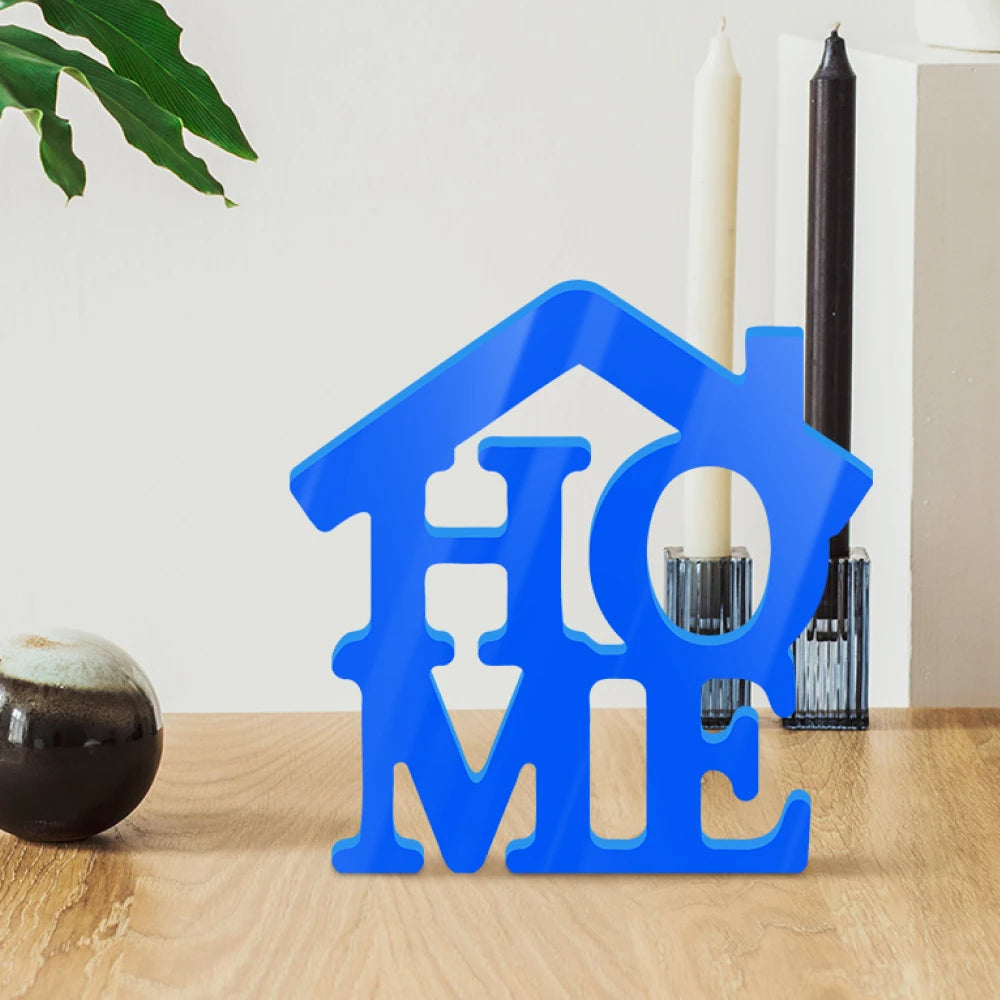 Blue Yellow Red Black White PVC Home Word Family Theme Table Decoration Stylish Love Design for Home and Gifts