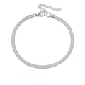 FanYue INS Fashion Jewelry 2022 New 4MM Stainless Steel Flat Snake Chain Anklet Simple Stainless Steel Anklets Women