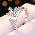 Fashion White Gold Plated 925 Sterling Silver High Quality 0.5ct/1ct Moissanite Engagement Rings Jewelry Women