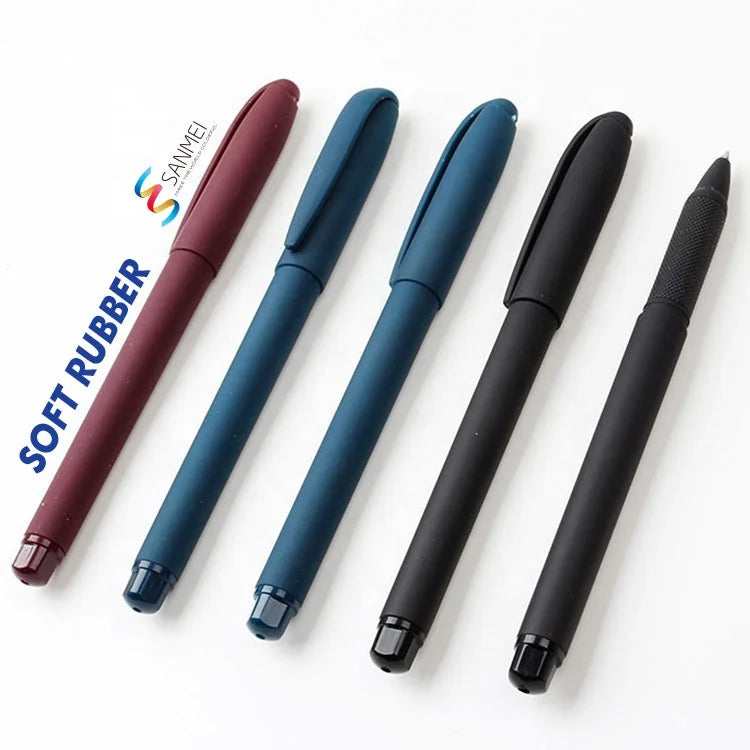 Oem Promotional Office Custom logo Soft Rubber Gel Ink Pen