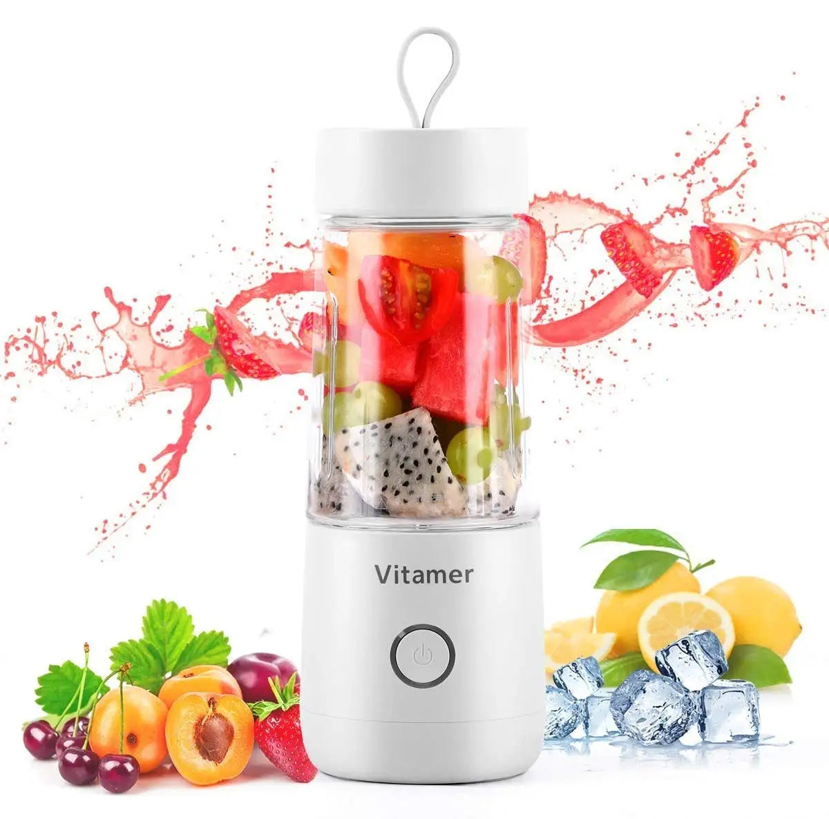 Portable Newest Vitamer 4 Blades 350ml Bottle Mixer Cup USB Rechargeable Personal Electric Mini Fruits Juicer Blender
