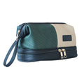 Custom Double Layer Portable Makeup Wash Pouch Hanging Canvas Mens Travel Toiletries Bag