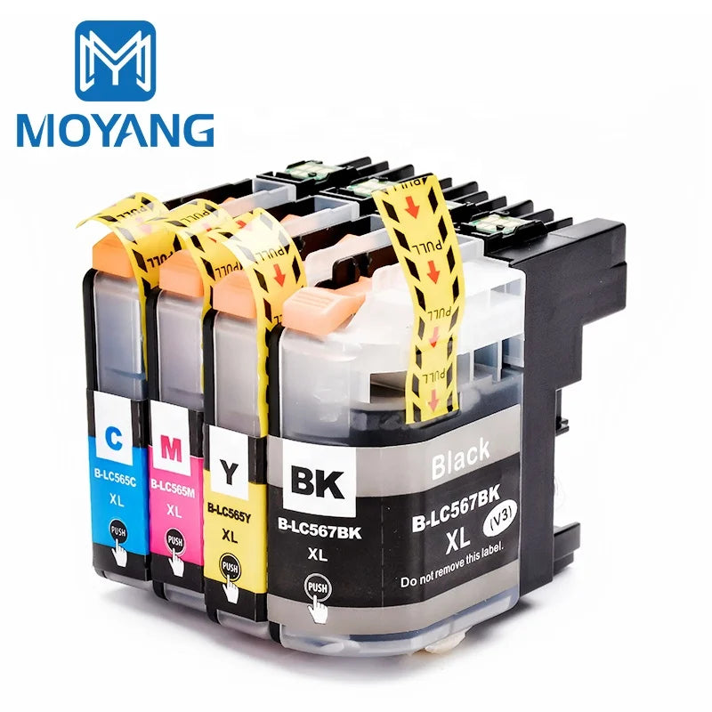 MoYang Compatible for Brother LC565 LC567 Ink Cartridge Used for DCP-J100 DCP-J105/MFC-J200 Printer Cartridges J100 J105 MegaBDM