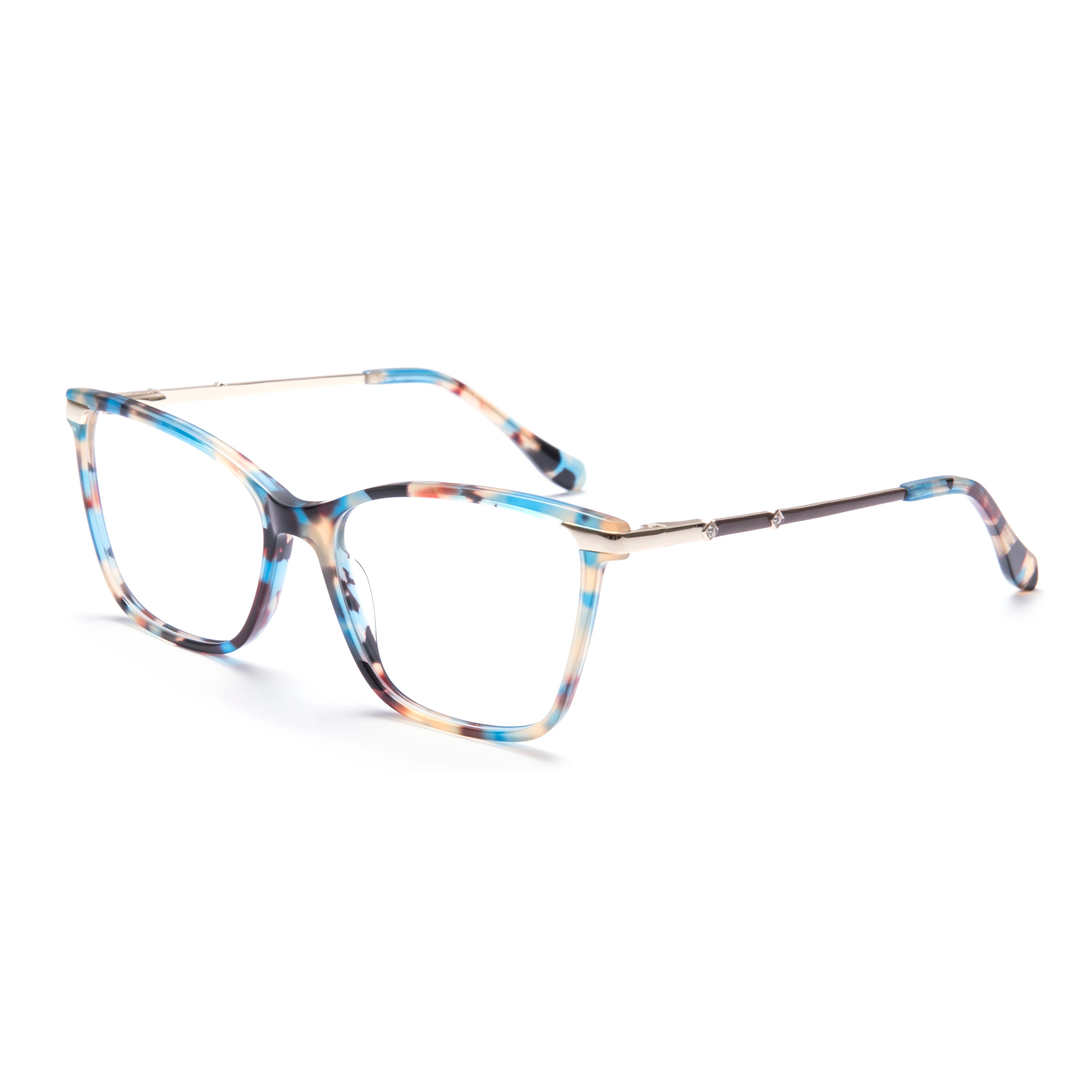 Hot Selling Acetate & Metal Frame Reading Glasses with Cartoon Pattern Personalized Spectacle Frames