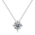 Newest Design Big Carat Silver Moissanite Gemstones Pendant Wholesale Necklaces Women Wedding Necklaces With White Gold Plated