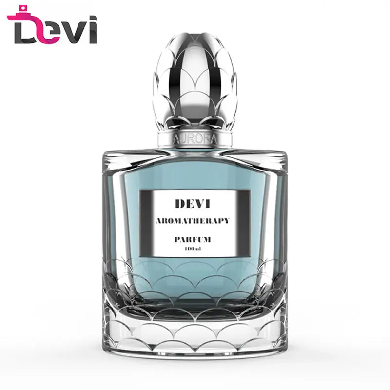 Devi New Design Glass Perfume Bottles 100ml Luxury Empty Round Hot Stamping Pump Sprayer Spray Bottle