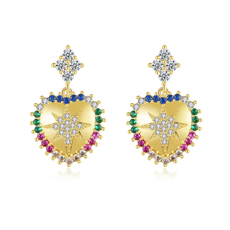 LUOTEEMI Christmas Gift Stylish Designs Black Girl Earrings Heart Earring Jewelry MegaBDM