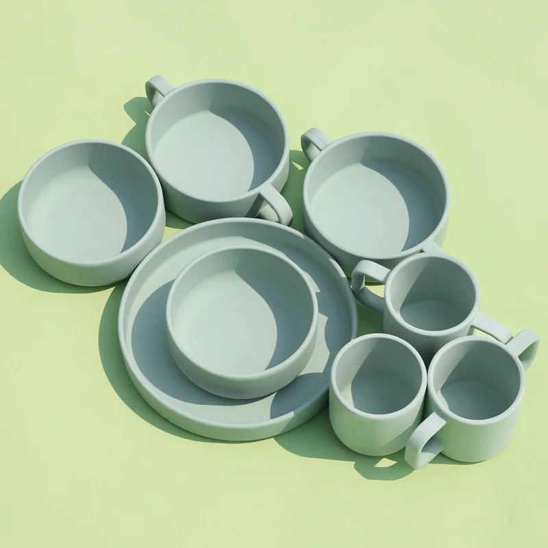 2020 Silicone Suction Plate Dishes Colander Fits All Pots and Bowls for Kids Food