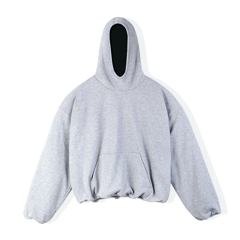 Custom logo Cropped Pullover Heavyweight Hoodie 700 Gsm Double Hooded Hoodie Manufacturers Foam Printing