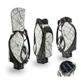 Hot Sale Waterproof Pu Leather Golf Bags with 5 Dividers Light Weight Marble Grain Golf Caddy Bag