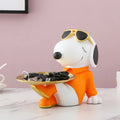 Glasses Dog Key Storage Ornament Tray Living Room Home Decoration Housewarming Gift Birthday Gift Dog Sculpture Tray