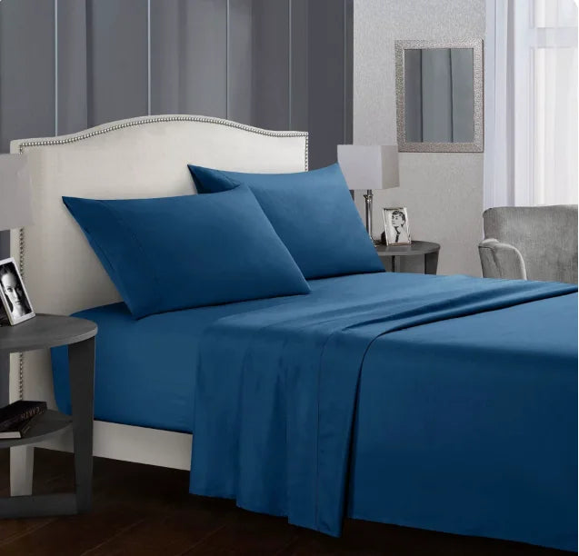 California King Fitted Sheet Cooling Soft Pillowcase Simple Customize Bedding Sheet Set  for Home Hotel
