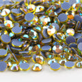 JC Crystal Factory Price SS10-20 Glass Hotfix Rhinestones Flat Back  1440pcs ab Color Round Flatback Hotfix Rhinestones in Bulk