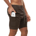 1 Piece MOQ Custom Muscle Men Gymwear Workout 2 in 1 Shorts Camouflage Shorts With Towel Hook