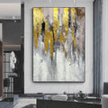 Handmade Painting Canvas Art Acrylic Gold Foil Modern Home Decoration Abstract Hotel Handmade Painting on Canvas
