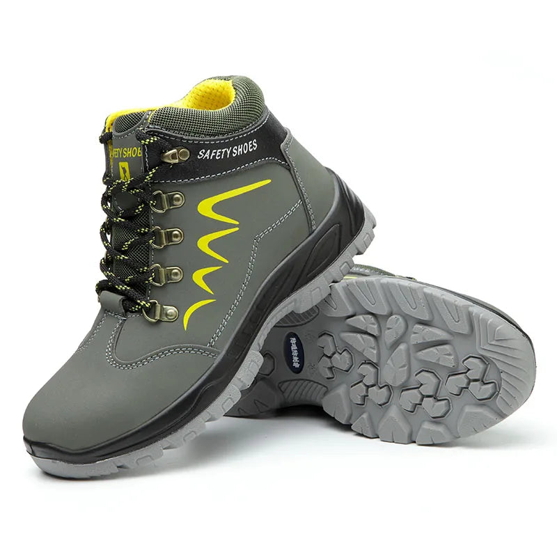 Diansen 606 Microfiber Leather Oil Resistant Acid and Alkali Resistant Puncture Resistant Men Work Shoes Wear Safety Shoes