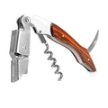 Sinowin Wholesale Custom Bottle Opener All Wood Handle Waiters Metal Beer Corkscrew Sturdy Delicate Pakka Wood Wine Opener