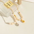 Hot-selling Niche Design Necklace Women Stainless Steel Fresh Water Pearl Drop Pendant Pearl Necklace