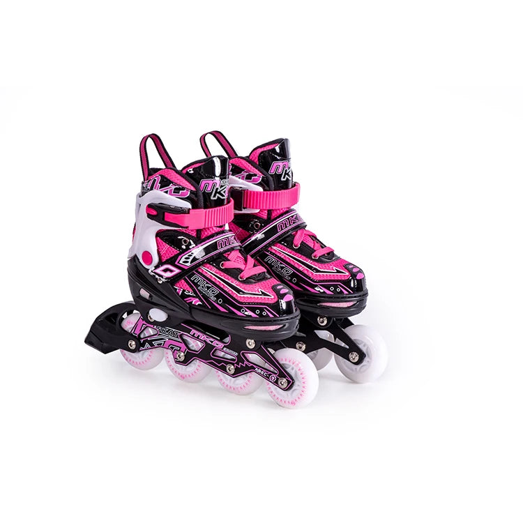 EACHkids Adjustable Roller Skates From China PU Flashing Inline Skates with PU Wheels Aluminum Alloy Frame