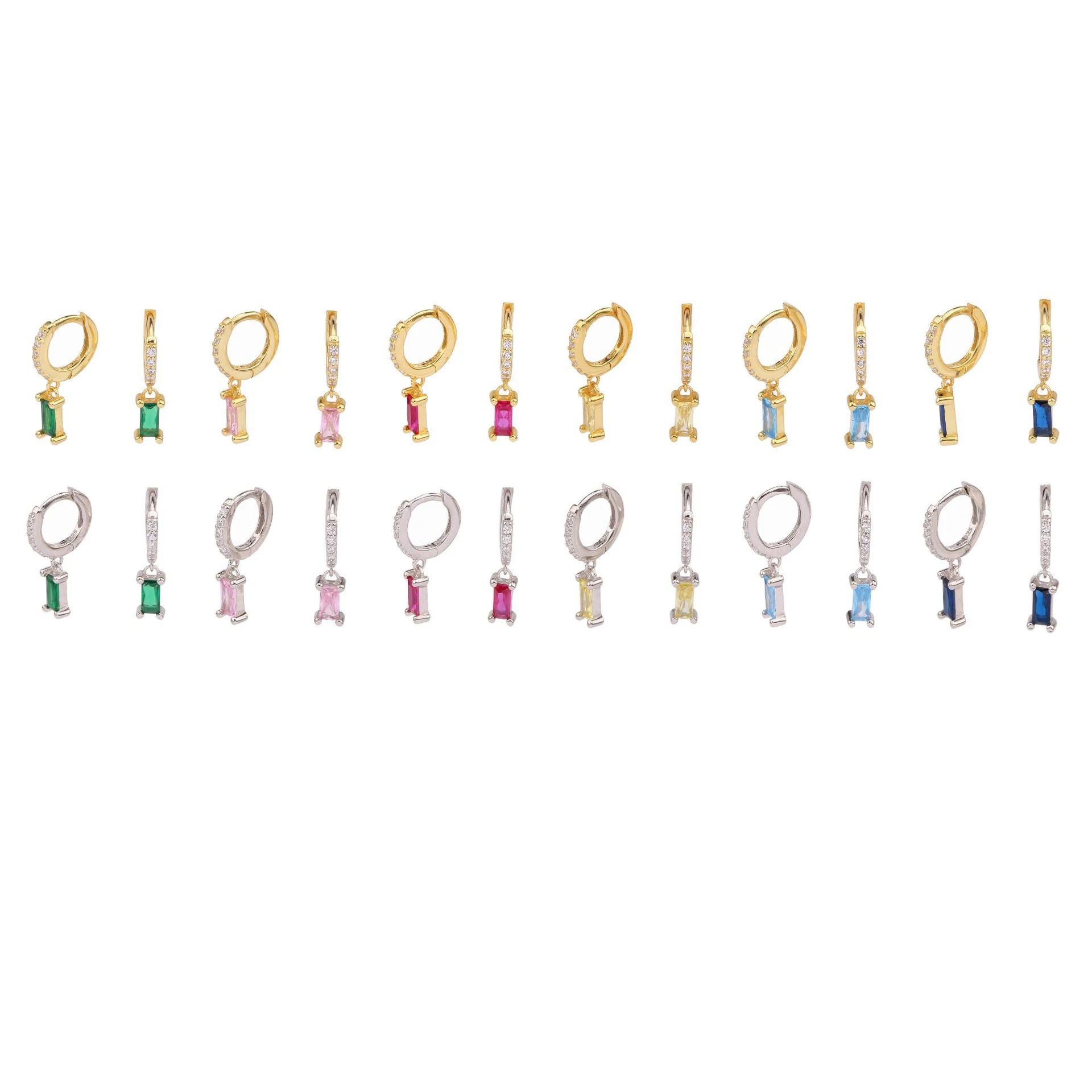 Personalized Gold Plated Jewelry Birthstone Hoop Earrings Elegant Designer Jewelry for Women
