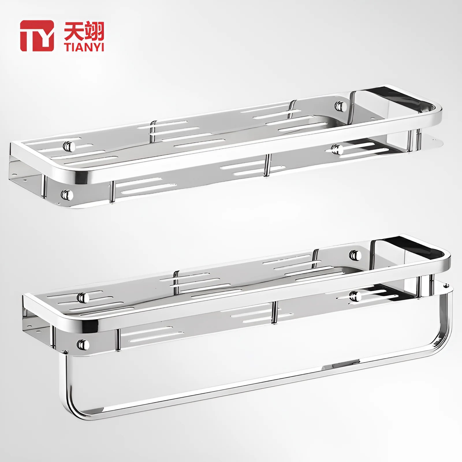 Wholesale Modern Stainless Steel Wall Mounted Shower Basket Bathroom Rack for Shower Tank Organizer Kitchen Storage for Hotels