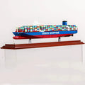 Luxury Office Decor Art Accessories Table Decoration for Desk Wooden Container Ship Model Scale Cargo Cosco Shipping Model