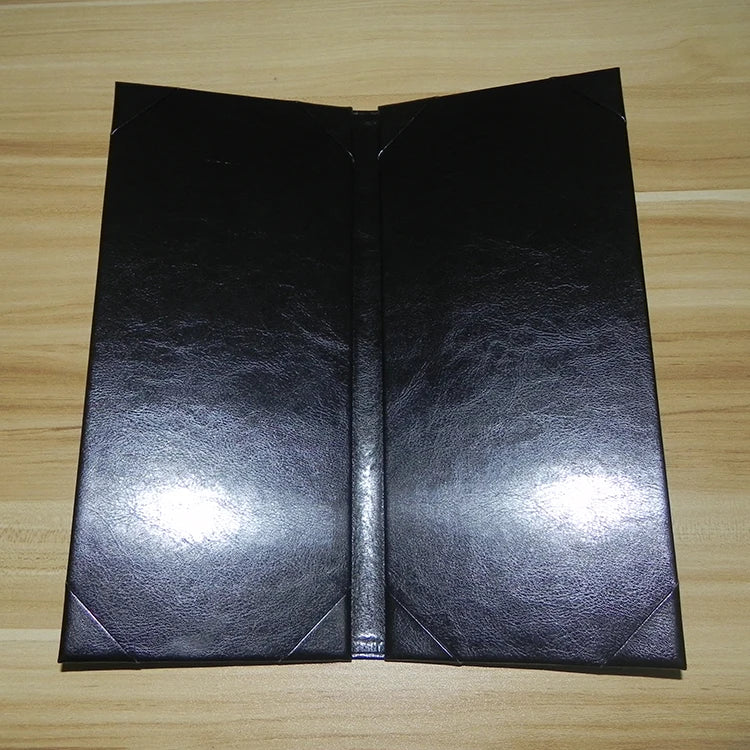 black PU leather menu cover from China factory