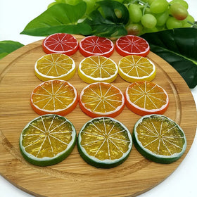 Simulation PVC Lemon Fruits Slices for Window Decoration Model Shooting Props