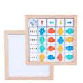 Children's Wooden Puzzle & Logical Thinking Training Toy Magnetic Fish with Arrow Direction Cognition Educational & DIY Style