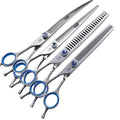 Fenice JP440c Left-hand Pet Grooming Scissors Set Pet Chunker&thinning&straight&curved Shears with Adjustable Screws