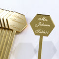 Customized Different Names Gold Mirror Acrylic Cocktail Coffee Drink Stirrers Swizzle Stir Sticks