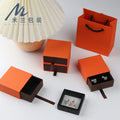 Eco Custom logo Orange Color Slide Foam Insert Jewellery Ring Box