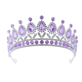 AA01433 Crown for Women Crystal Queen Crown Rhinestone Tiara for Girl Bride Wedding Hair Accessories for Bridal Birthday Party