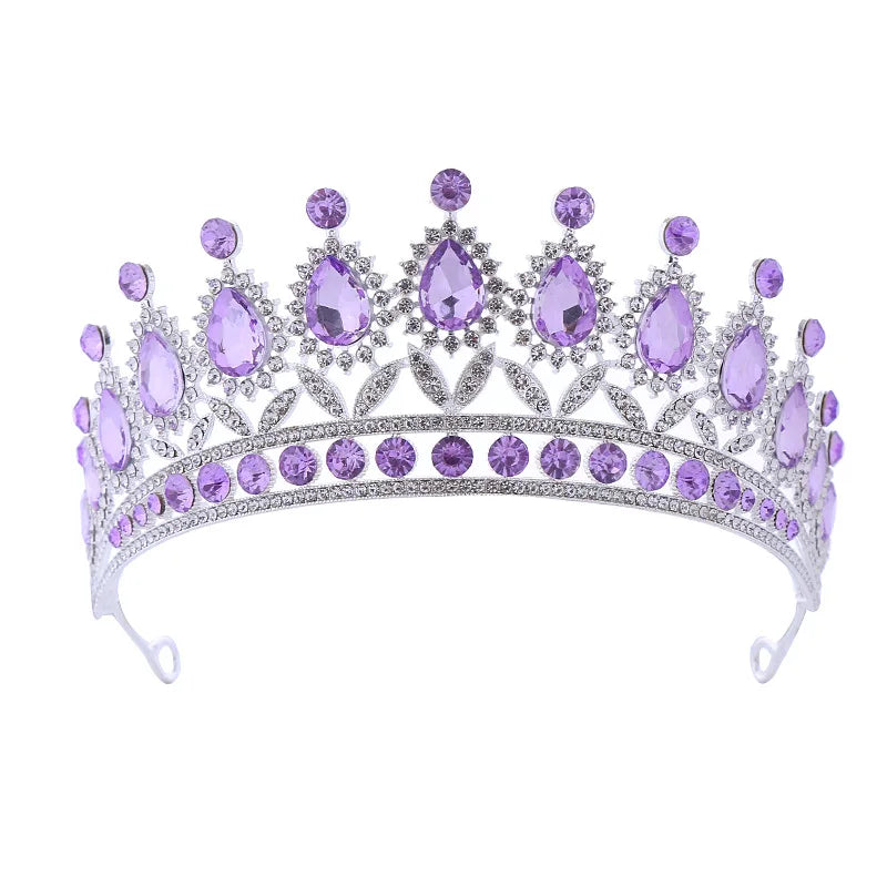 AA01433 Crown for Women Crystal Queen Crown Rhinestone Tiara for Girl Bride Wedding Hair Accessories for Bridal Birthday Party