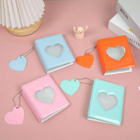 3 Inch Mini Film Album Keyring Scrapbook 32 Pockets Kpop Charm Photo Album Key Chain Collect Kpop Book Mini Photo Album Keychain