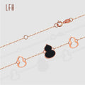 Fine Jewelry Gourd Pendant 18k Real Gold Bracelet Plated Cubic Zirconia Solid Rose Gold Trendy Fashion Chain & Link Bracelets