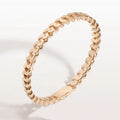 LOZRUNVE Hot Selling Thin Slim Band Open Cable Chain Link Stackable Ring Silver 925 Gold Jewelry