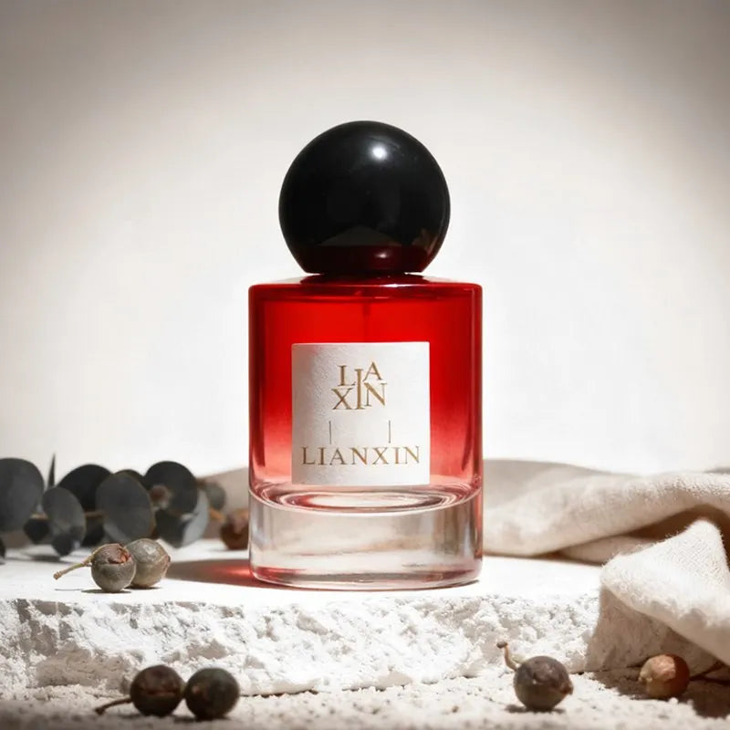 50ml Black Red Perfume Bottle100ml Luxury Glass Cylinder Empty Glass Bottles for Perfumes