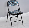 STG Modern European American Foldable Steel Dining Room Chairs Faux Leather Custom Logo Option for Home Furniture Apartment Use