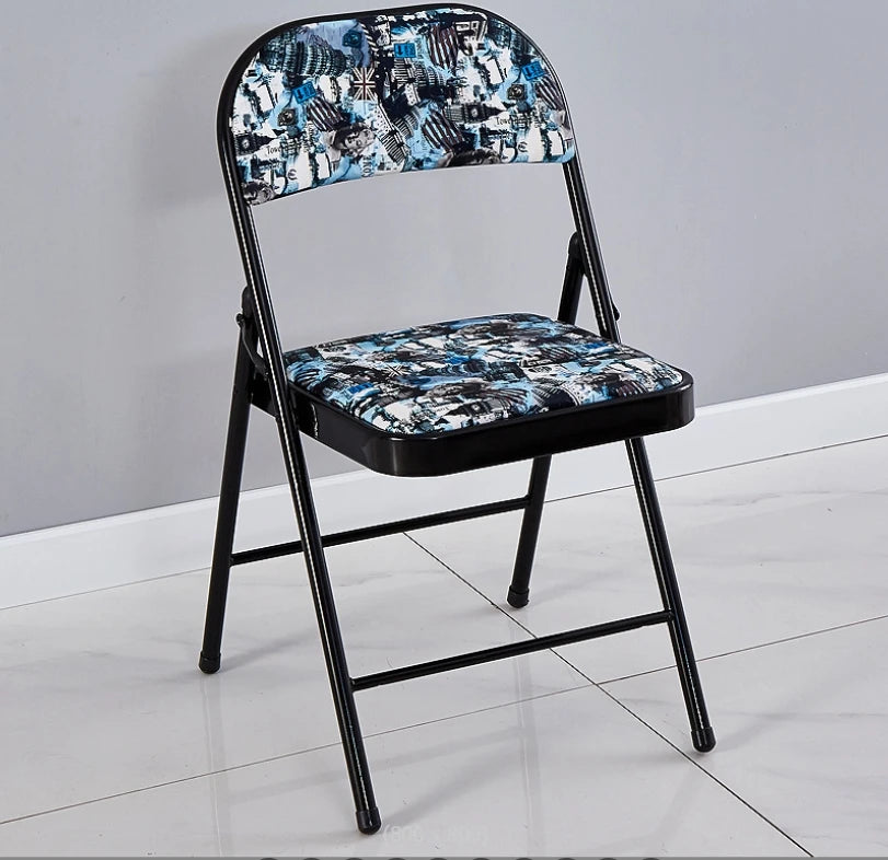 STG Modern European American Foldable Steel Dining Room Chairs Faux Leather Custom Logo Option for Home Furniture Apartment Use